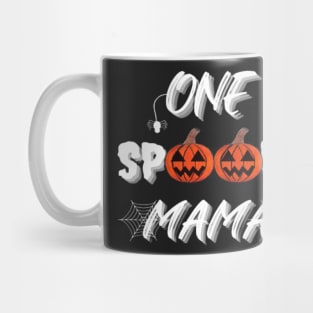 One Spooky Mama, Funny Halloween Gift Idea (Landscape) Mug